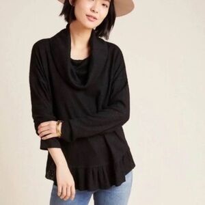 NWT Anthropologie Maeve Addie Ruffled Hacci Pullover Sweater Top